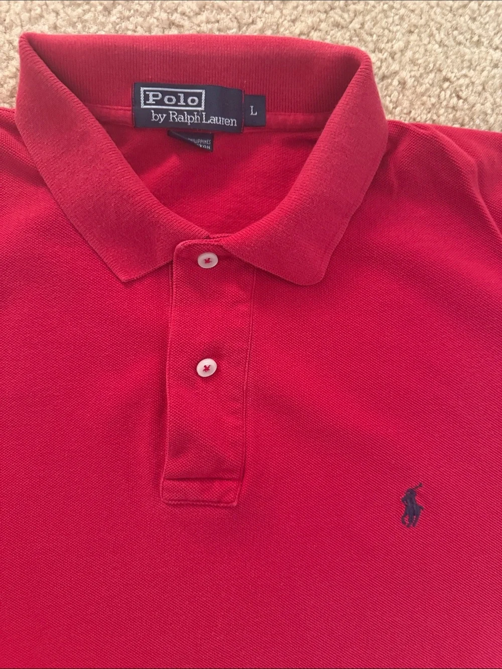 POLO Ralph Lauren L red men’s polo Shirt EUC